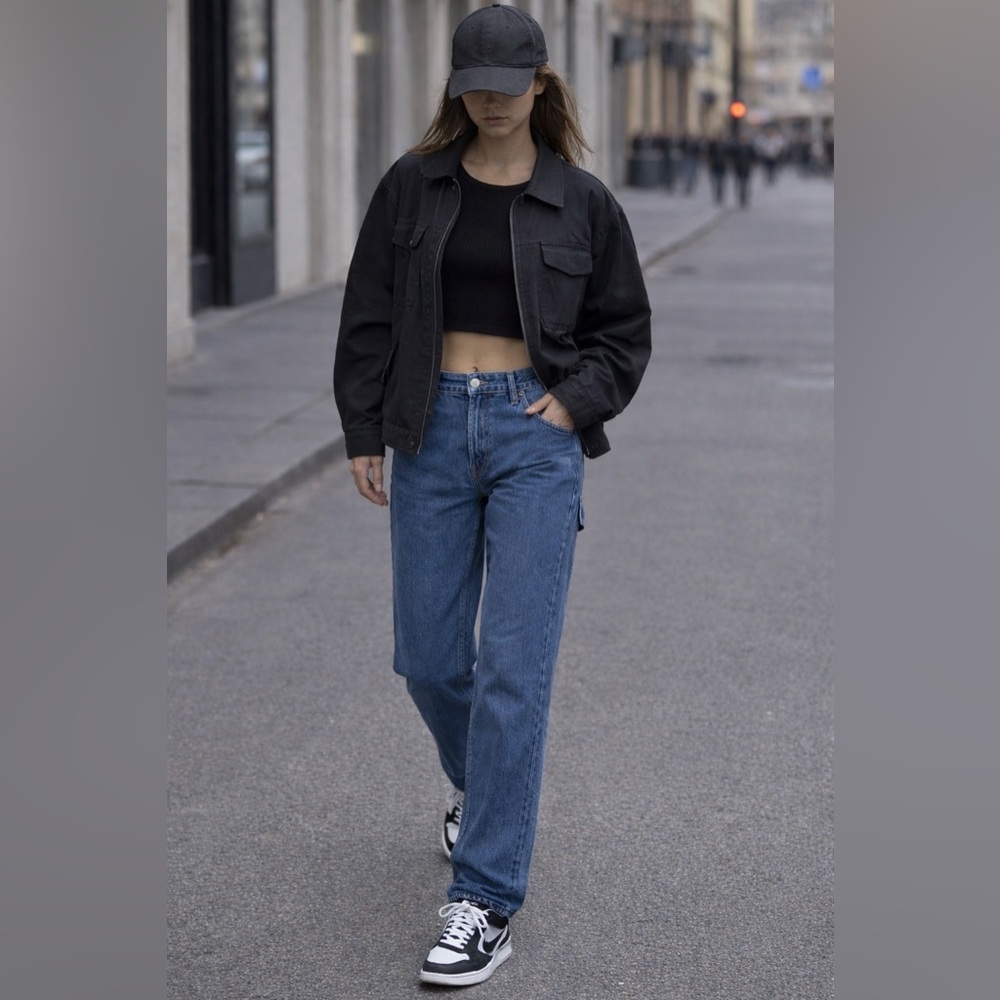 Carhartt WIP Women's pierce pant, Dark Blue Boyfriend Jeans